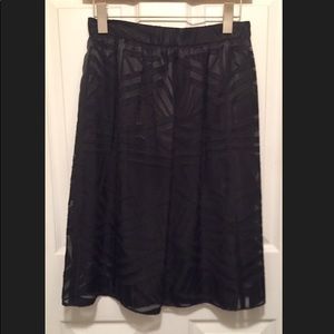 NWT • Cremieux • Black Geometric Pattern Skirt.